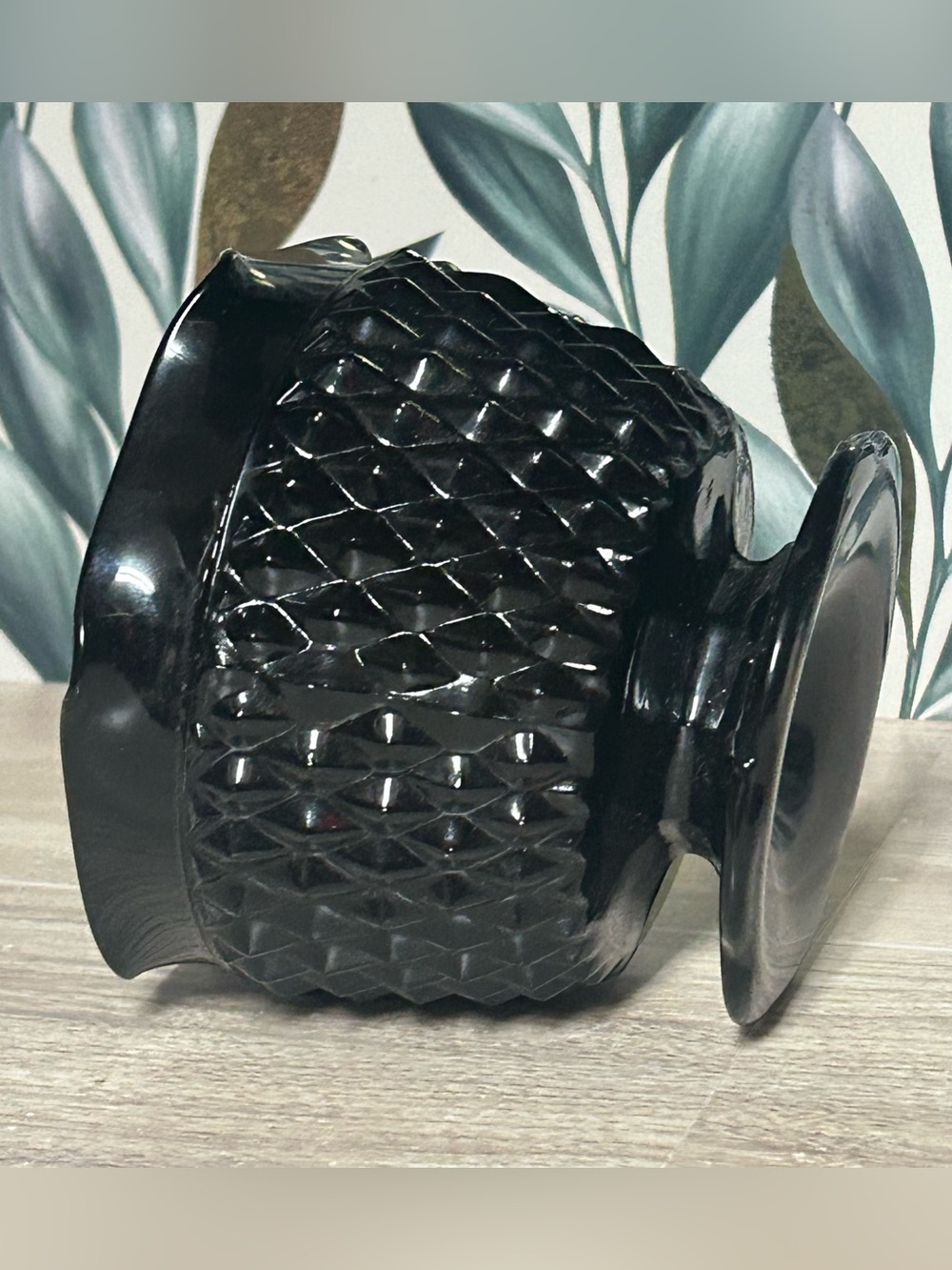 Vintage Tiara Cameo Diamond Point Candle Holder - Picture 2 of 6